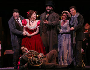 The company of "La Boheme" at the Metropolitan Opera