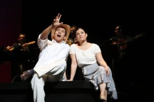 Octavio Moreno and Cecilia Duarte in "Cruzar la Cara de la Luna" at Jazz at Lincoln Center's Rose Theater.