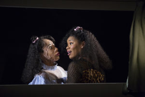 Alfie Fuller and Dame-Jasmine Hughes in Aleshea Harris's "Is God Is" at Soho Rep.