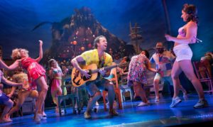 Paul Alexander Nolan leads Jimmy Buffet's "Escape to Margaritaville" at the Marquis Theatre.