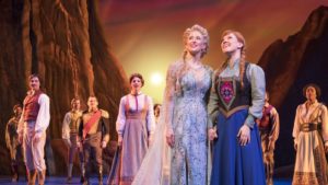 Caissie Levy and Patti Murin lead the stage adaptation of "Frozen" at the St. James Theatre.