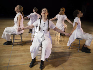 Meredith Monk and company in "Cellular Songs" at BAM Harvey.