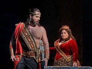 Ildar Abdrazakov and Angela Meade in Rossini's "Semiramide" at The Metropolitan Opera.