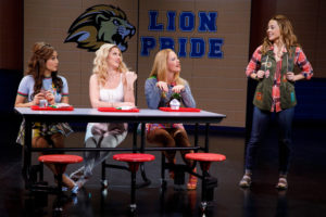 Ashley Park, Taylor Louderman , Kate Rockwell, and Erika Henningsen in Tina Fey's "Mean Girls" at the August Wilson Theatre.