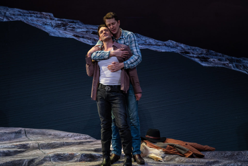 Glenn Seven Allen and Daniel Okulitch star in NYC Opera's production of Charles Wuorinen’s "Brokeback Mountain" at the Rose Theater at Jazz at Lincoln Center.