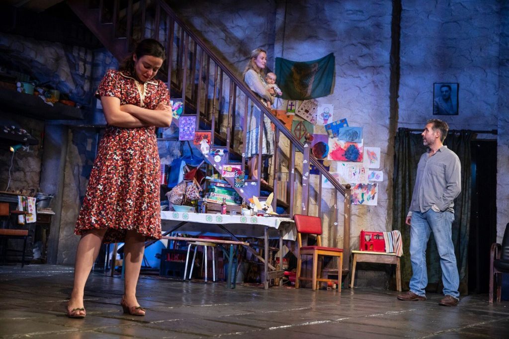 Laura Donnelly, Genevieve O’Relly, Sean Frank Coffey, and Paddy Considine in Jez Butterworth's "The Ferryman" at the Bernard B. Jacobs Theatre. Photo by Joan Marcus.