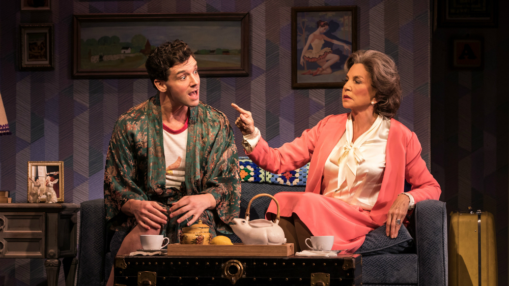 Michael Urie and Mercedes Ruehl in the Second Stage production of Harvey Fierstein's "Torch Song" at the Hayes Theater.