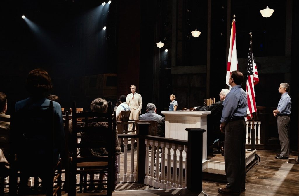 Jeff Daniels, Celia Keenan-Bolger and the company of Aaron Sorkin's adaptation of Harper Lee's "To Kill a Mockingbird" at the Shubert Theatre. Photo by Julieta Cervantes.