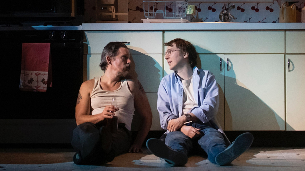 Ethan Hawke and Paul Dano in the Roundabout Theatre Company's revival of "True West" by Sam Shepard at the American Airlines Theatre. Photo by Joan Marcus.