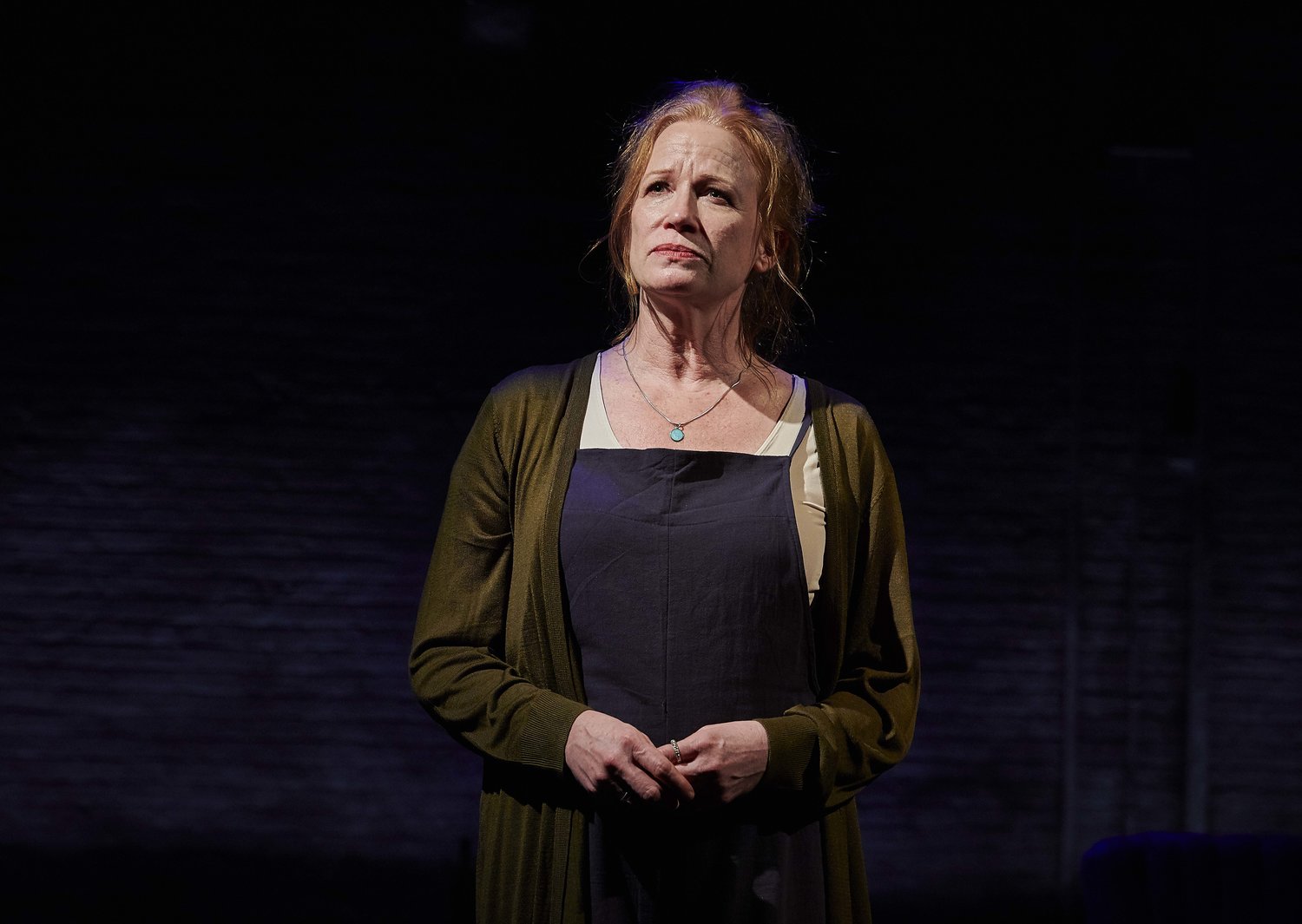 Johanna Day in Colt Coeur's production of "Joan" by Stephen Belber at HERE Arts Center. Photo by Robert Altman.