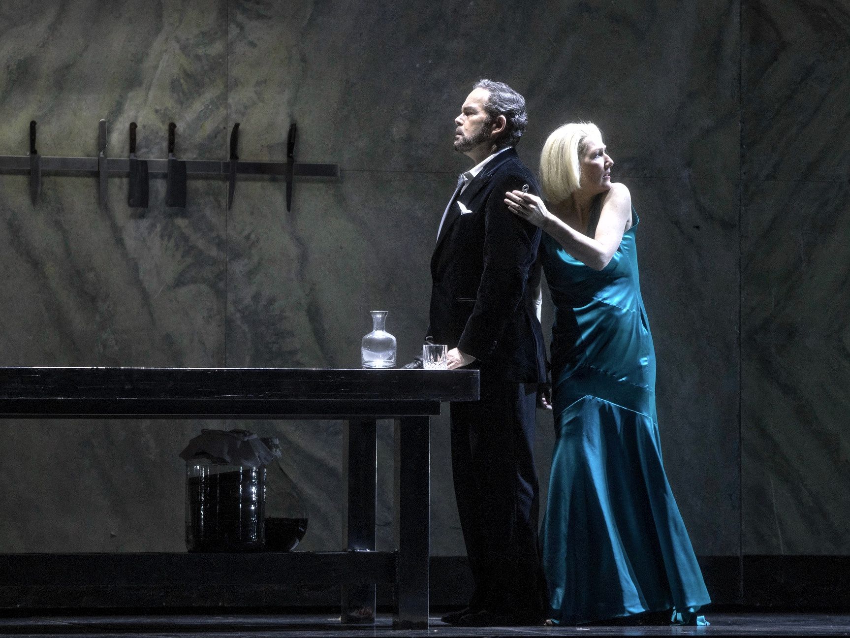 Gerald Finley and Angela Denoke in Bartók’s "Bluebeard’s Castle" at the Metropolitan Opera. Photo by Marty Sohl.