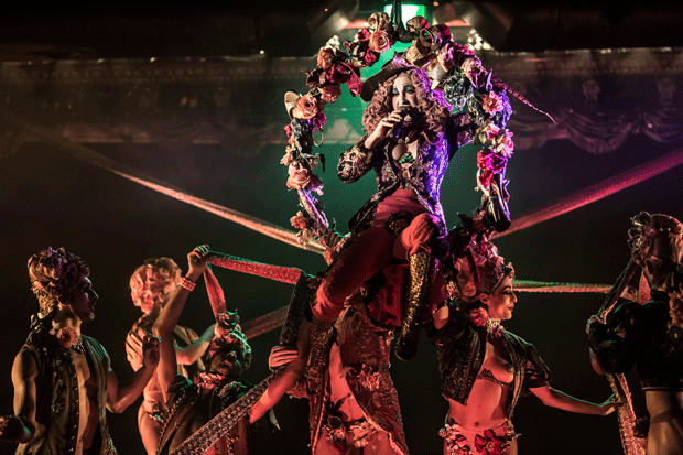 Marcy Richardson in Company XIV's "Queen of Hearts" at Théâtre XIV. Photo by Mark Shelby Perry.