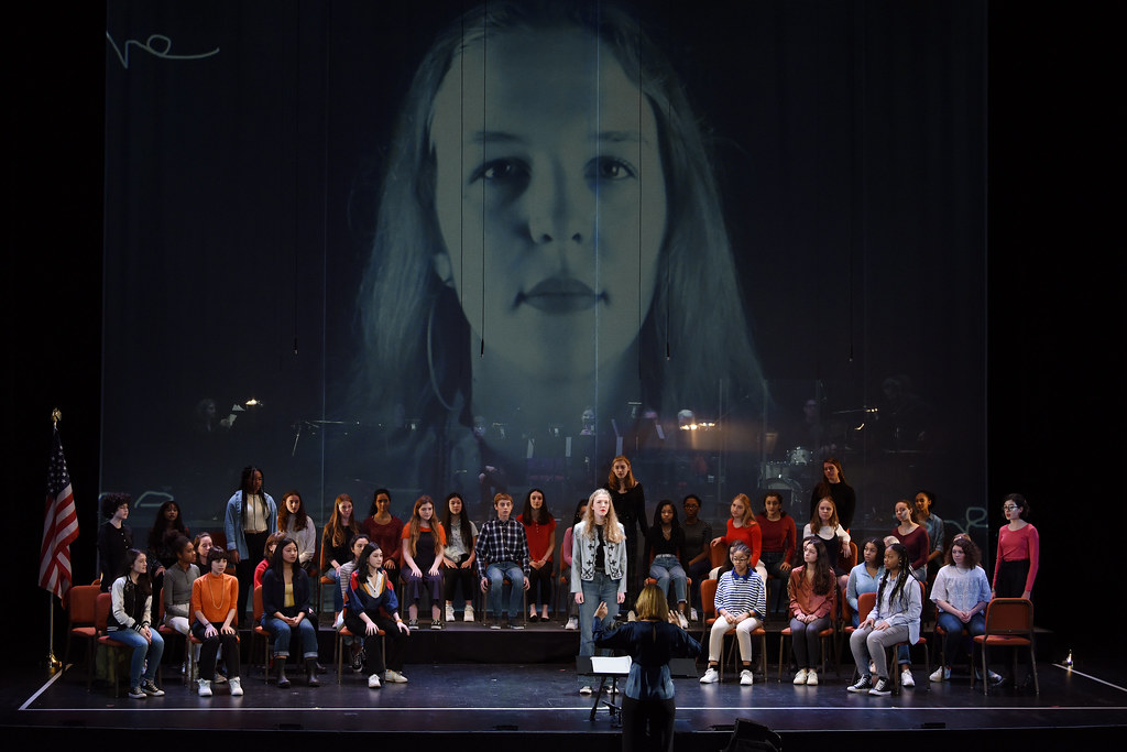 The Brooklyn Youth Chorus performs "Silent Voices: Lovestate" at the New Victory Theatrer.