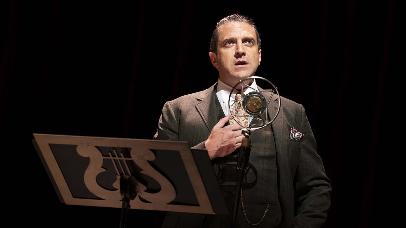 Raúl Esparza in Encores! Off-Center's production of "Road Show" by Stephen Sondheim and John Weidman at New York City Center. Photo by Joan Marcus.