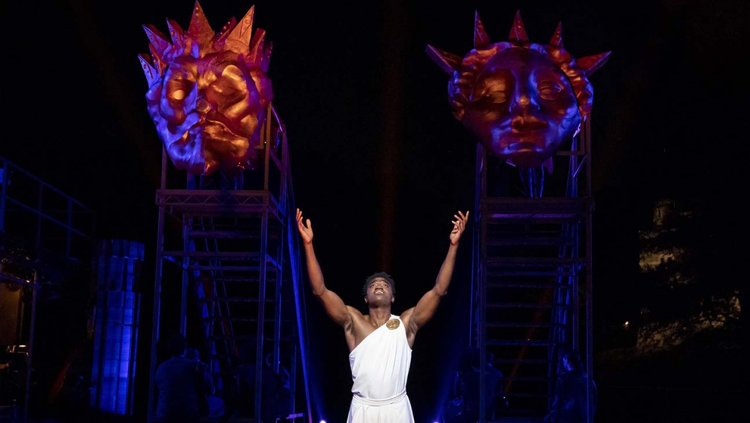 Jelani Alladin in Public Works' production of "Hercules" at the Delacorte Theatre. Photo by Joan Marcus.