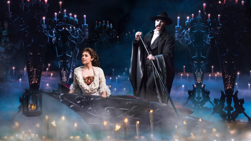 Kaley Ann Voorhees and Ben Crawford in Andrew Lloyd Webber's "The Phantom of the Opera" at the Majestic Theatre. Photo by Matthew Murphy.