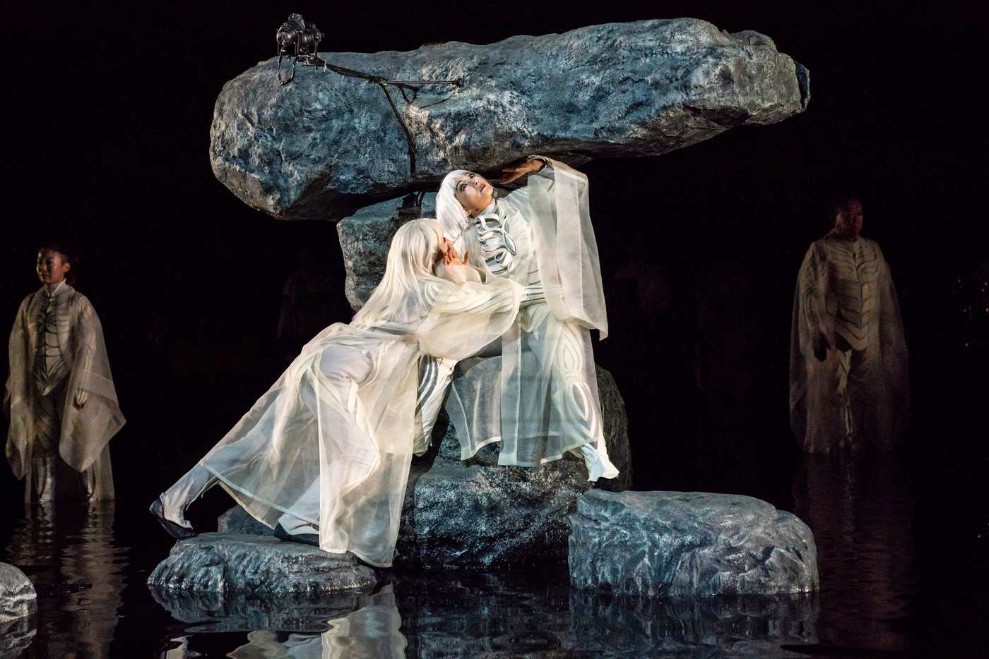 A scene from Satoshi Miyagi's adaptation of "Antigone" at the Park Avenue Armory. Photo by Stephanie Berger.