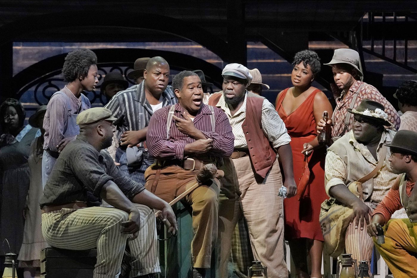 Eric Owens and Angel Blue lead the Metropolitan Opera's new production of the Gershwins' "Porgy and Bess". Photo by Ken Howard.