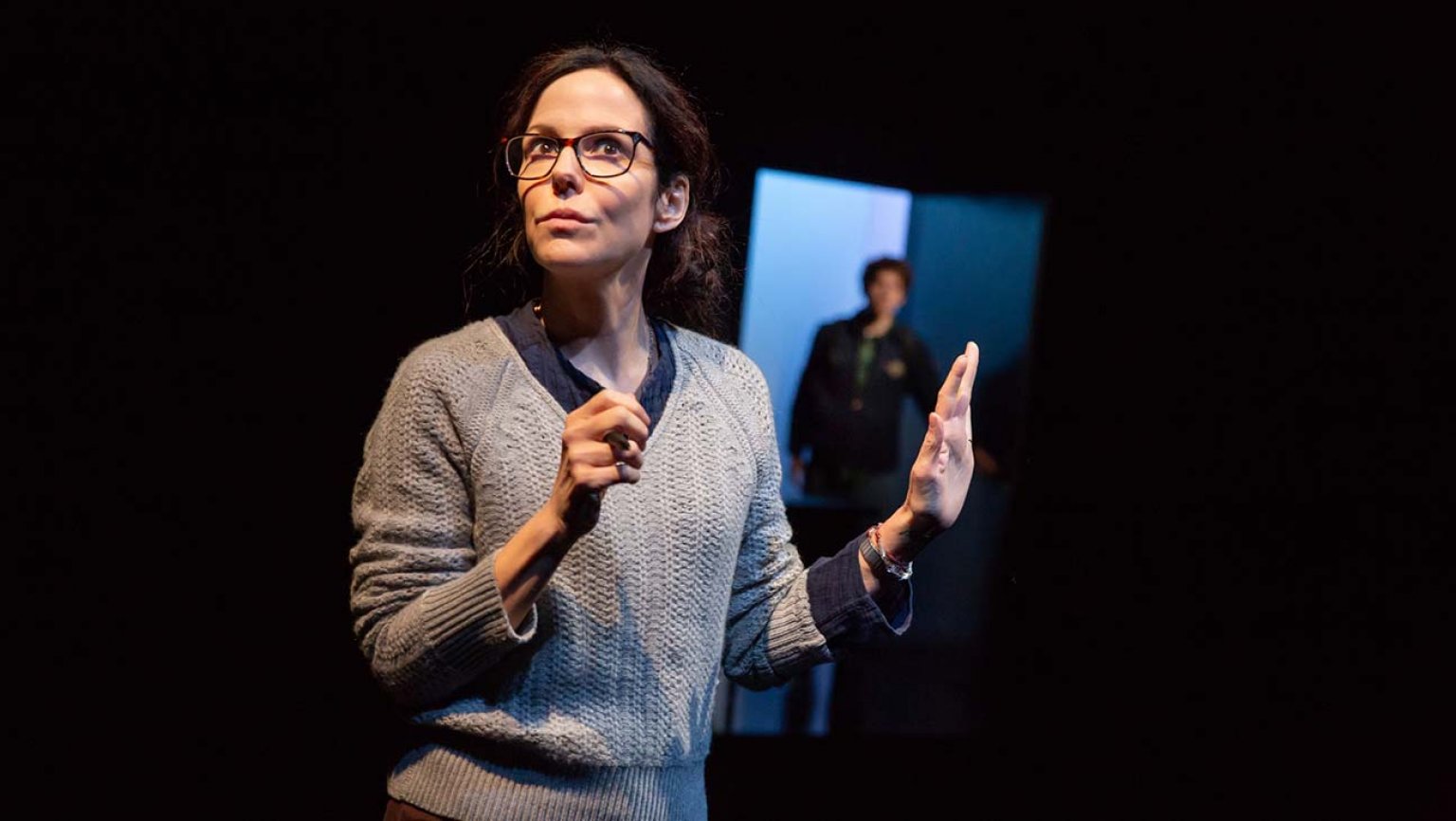 Mary-Louise Parker and Will Hochman in Adam Rapp's "The Sound Inside" at Studio 54. Photo by Jeremy Daniel.