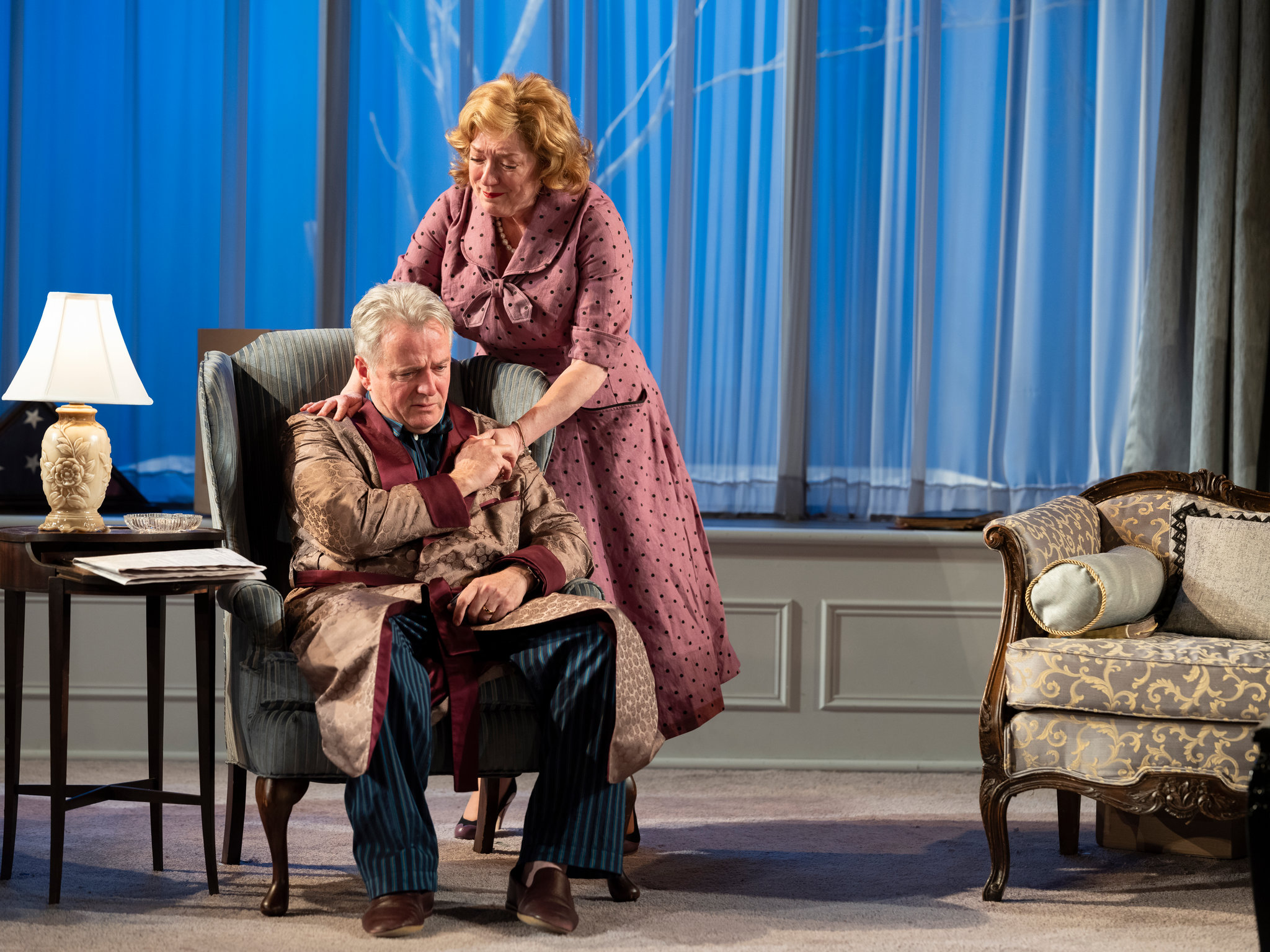 Aidan Quinn and Kristine Nielsen in Signature Theatre Company's revival of "The Young Man from Atlanta" by Horton Foote at the Pershing Square Signature Center.