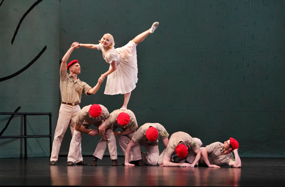 Paul Taylor American Modern Dance Company performs "Sunset" at the David H. Koch Theater. Photo by Paul B. Goode.