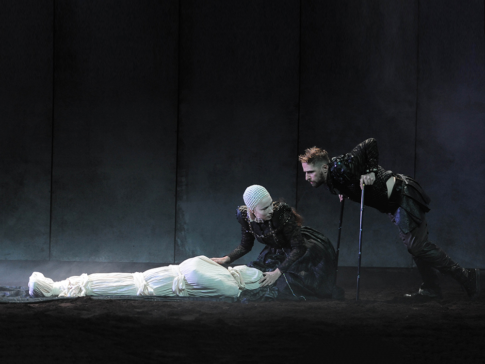 Siobhán Cullen and Aaron Monaghan in DruidShakespeare's production of "Richard III", an offering of Lincoln Center's White Light Festival, at the Gerald W. Lynch Theater. Photo by Robbie Jack.