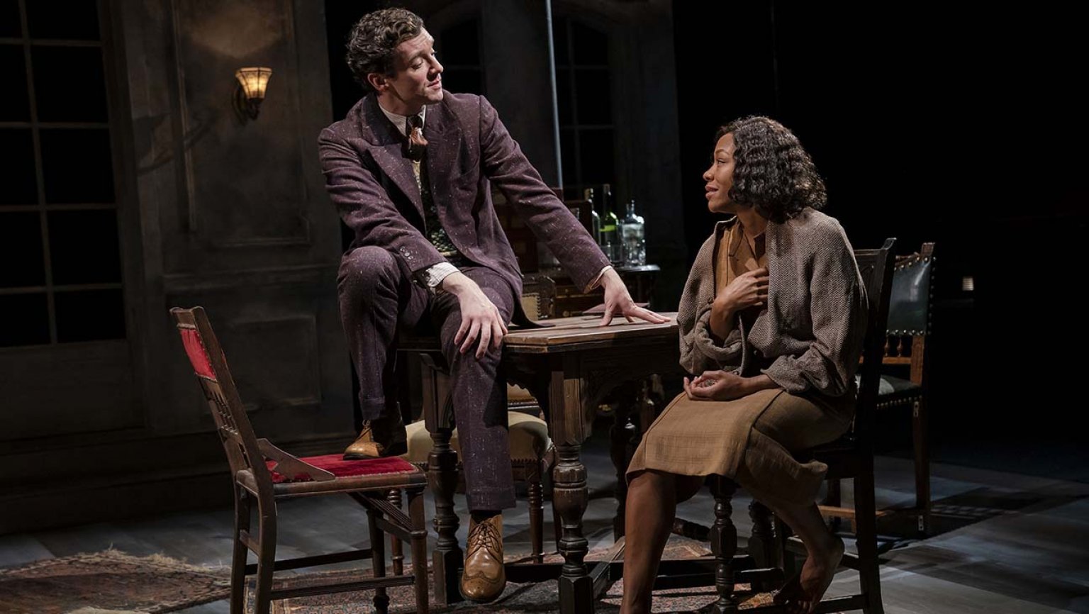 Michael Urie and Nikki M. James in the Public Theater production of "A Bright Room Called Day" by Tony Kushner. Photo by Joan Marcus.