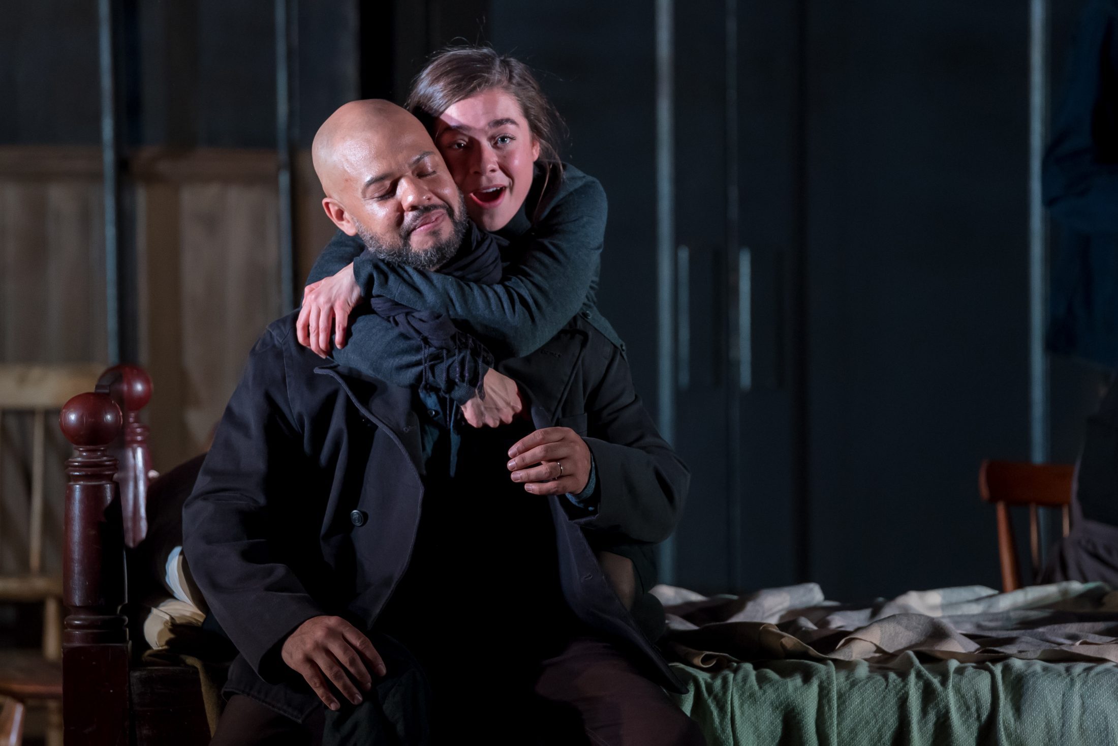 Ryan Quinn and Truett Felt in Bedlam's revival of "The Crucible " by Arthur Miller at the Connelly Theater. Photo by Ashley Garrett.