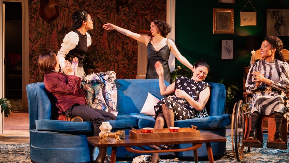 Ronete Levenson, Lindsay Rico, Helen Cespedes, and Jennifer Lim in María Irene Fornés's "Fefu and Her Friends" at Theatre for a New Audience. Photo by Henry Grossman.