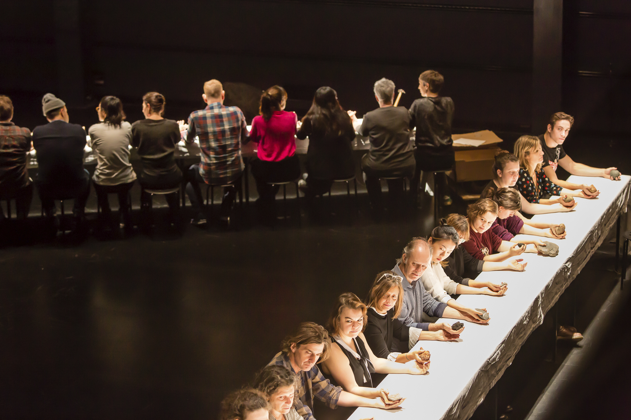 Kate McIntosh's "In Many Hands", an offering of the Next Wave Festival, at BAM Fisher. Photo by Ed Lefkowicz.