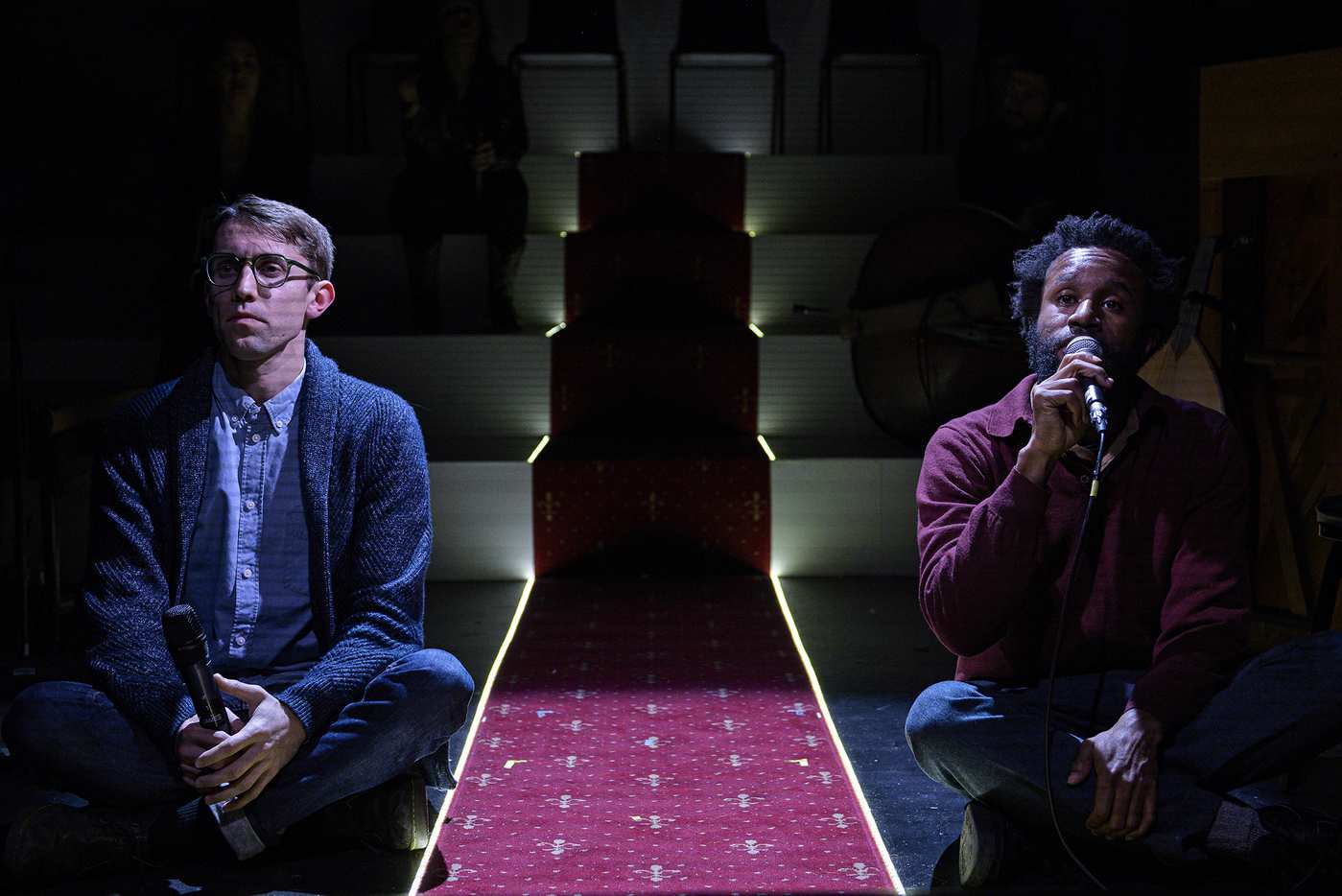 James & Jerome in "The Conversationalists" at the Bushwick Starr. Photo by Marcus Middleton.