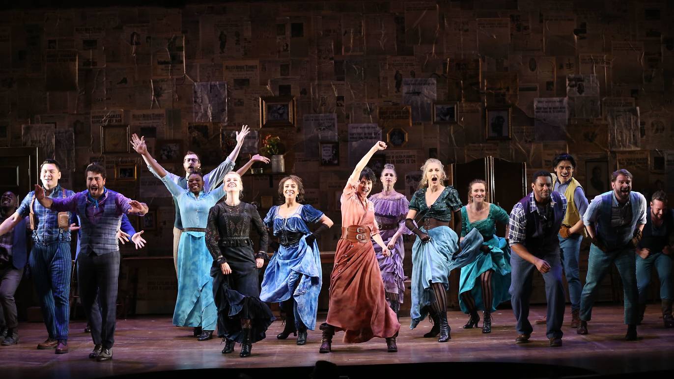 Beth Malone leads the company of Transport Group's revisal of "The Unsinkable Molly Brown" by Meredith Willson at Abrons Arts Center. Photo by Carol Rosegg.