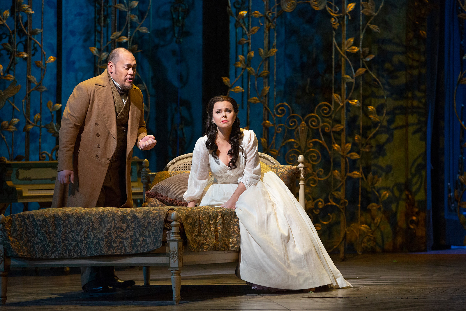 xxx and xxx in Verdi's "La Traviata" at the Metropolitan Opera House. Photo by Marty Sohl.