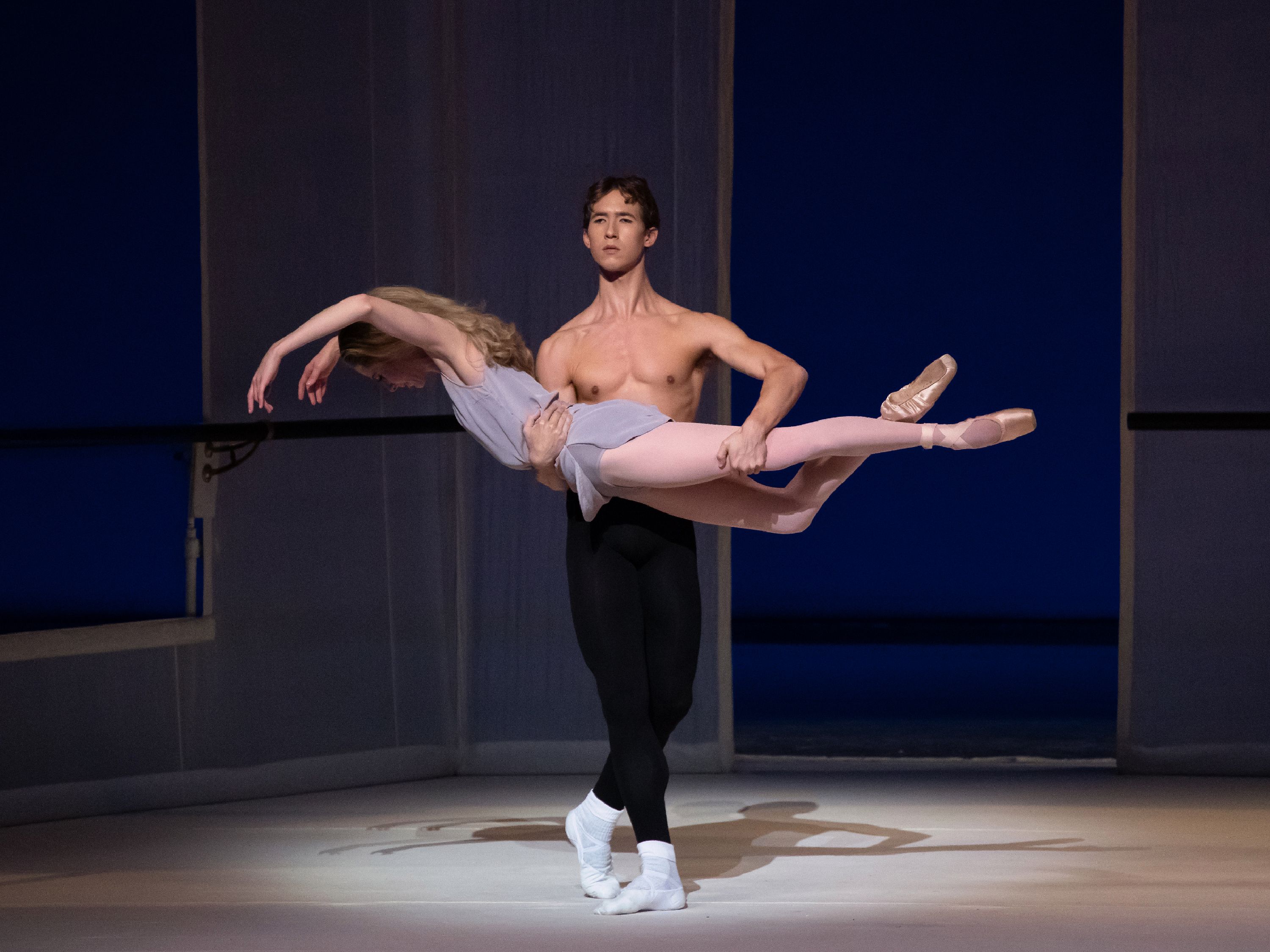 Sterling Hyltin and Joseph Gordon of New York City Ballet in a 2018 performance of Jerome Robbins' "Afternoon of a Faun". Photo by Erin Baiano.