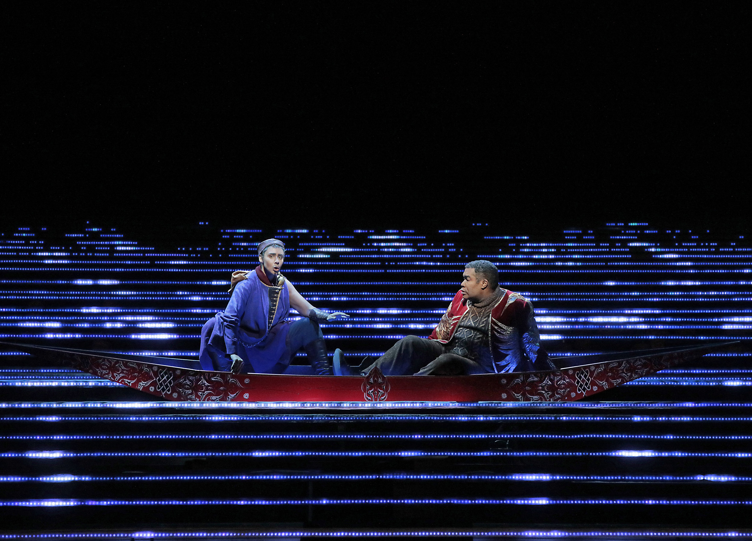 Tamara Mumford and Eric Owens in a 2016 performance of Kaija Saariaho's "L'Amour de loin" at the Metropolitan Opera.