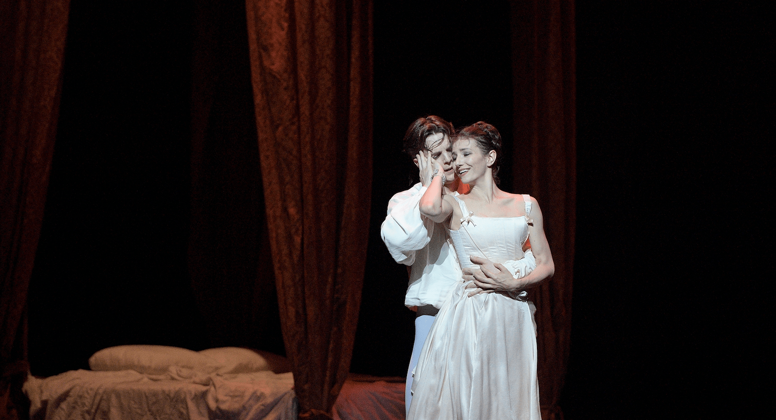 Joseph Caley and Alina Cojocaru in English National Ballet's production of Kenneth MacMillan's "Manon".