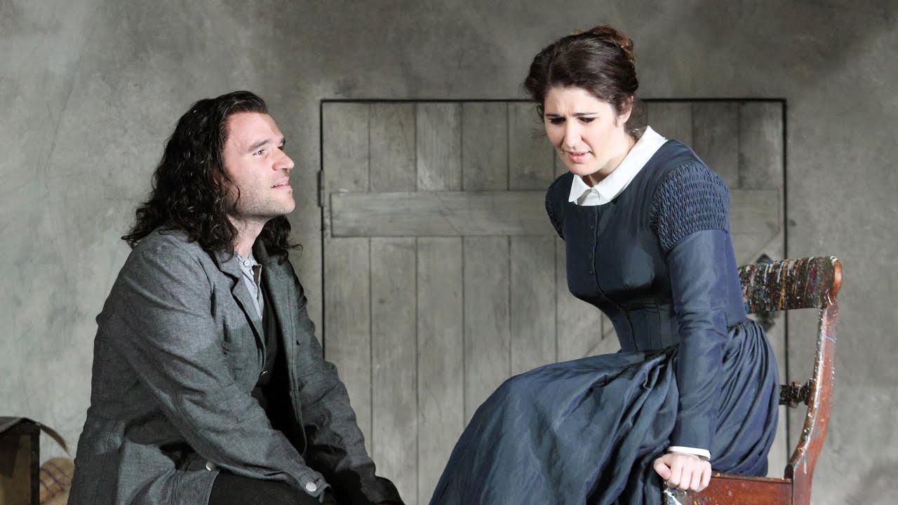 Michael Fabiano and Nicole Car in the Royal Opera's production of Puccini's "La Bohème".